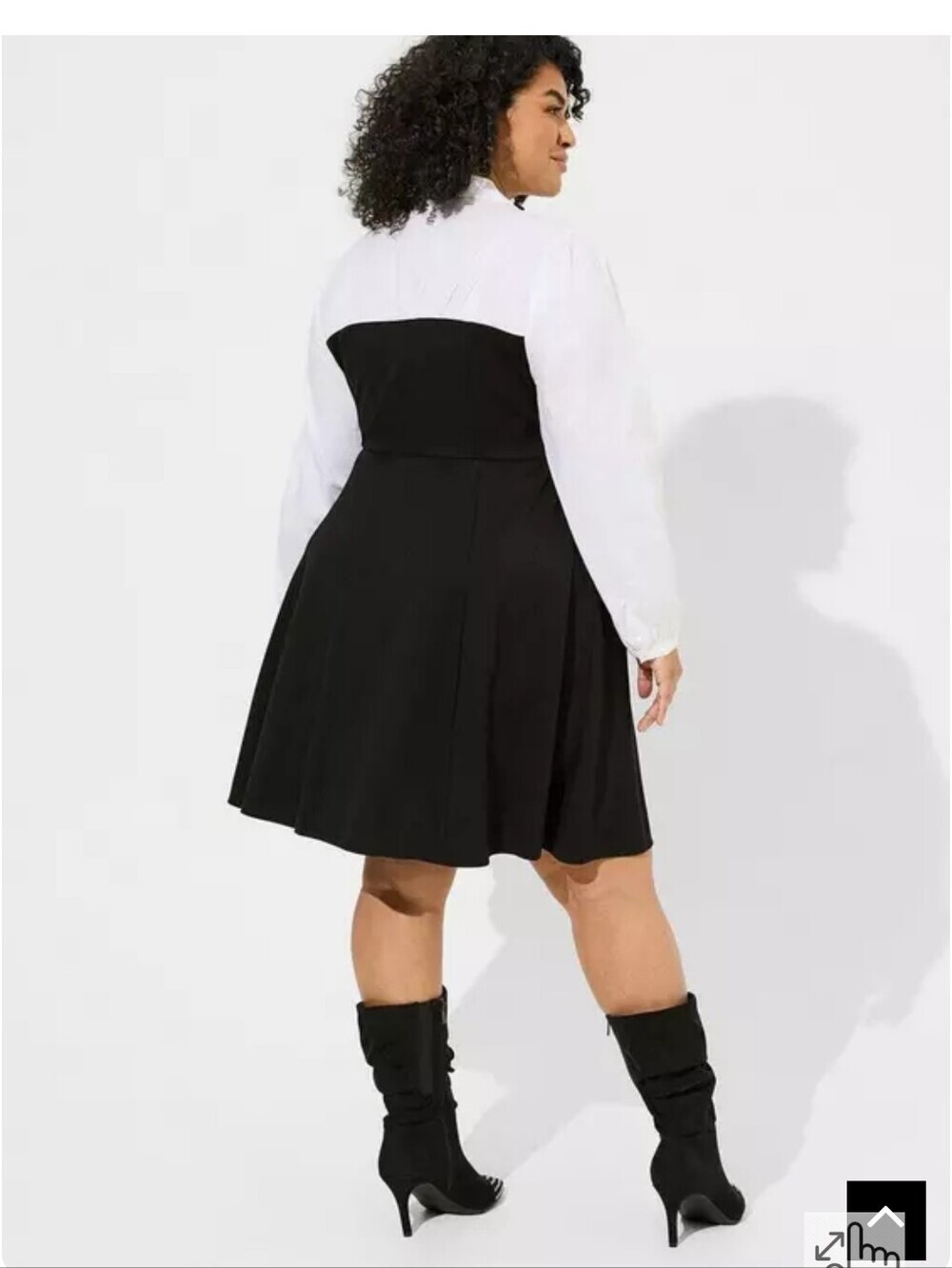Torrid 2x Mini Poplin Top Ponte Bustier Shirt Dress - Picture 4 of 5
